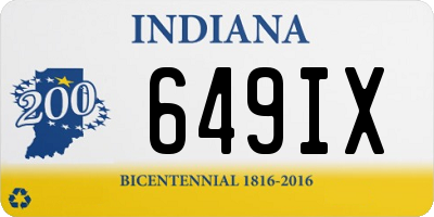 IN license plate 649IX