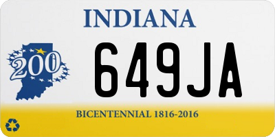 IN license plate 649JA