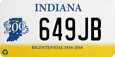 IN license plate 649JB