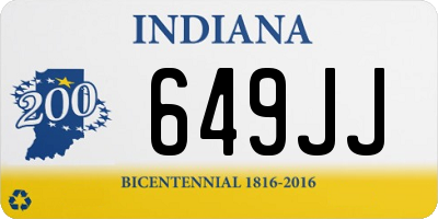 IN license plate 649JJ