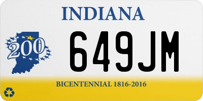 IN license plate 649JM