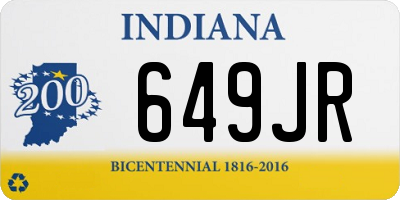 IN license plate 649JR