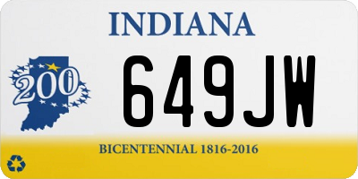 IN license plate 649JW