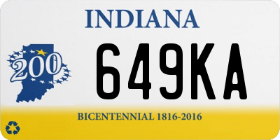 IN license plate 649KA