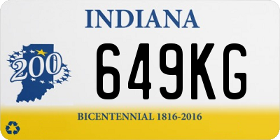 IN license plate 649KG