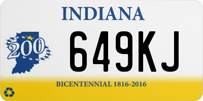 IN license plate 649KJ