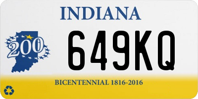 IN license plate 649KQ