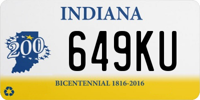 IN license plate 649KU