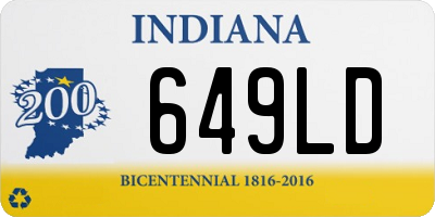 IN license plate 649LD