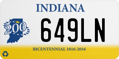 IN license plate 649LN