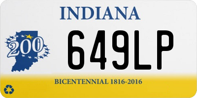 IN license plate 649LP