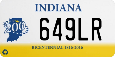 IN license plate 649LR