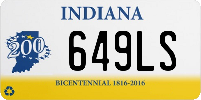 IN license plate 649LS