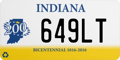 IN license plate 649LT