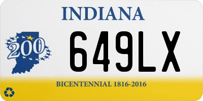 IN license plate 649LX