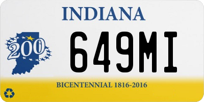 IN license plate 649MI