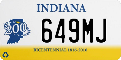 IN license plate 649MJ