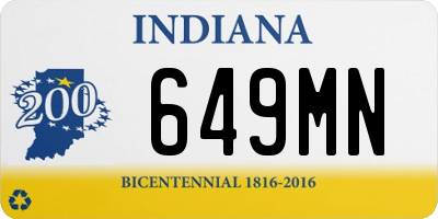 IN license plate 649MN