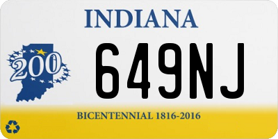 IN license plate 649NJ