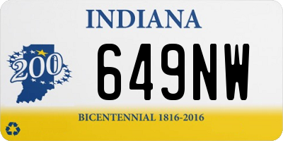 IN license plate 649NW