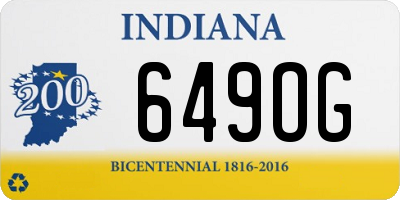 IN license plate 649OG