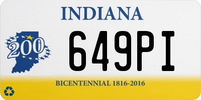 IN license plate 649PI