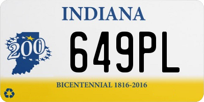 IN license plate 649PL