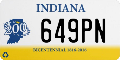 IN license plate 649PN