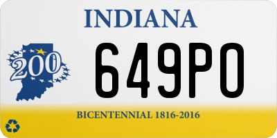 IN license plate 649PO