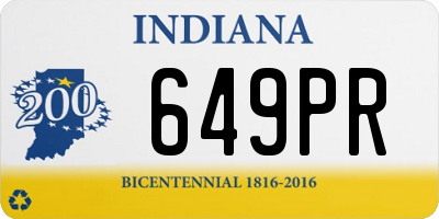 IN license plate 649PR