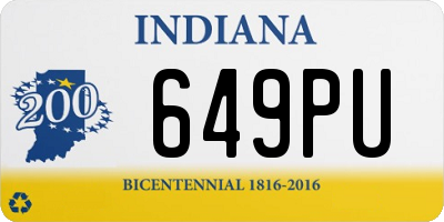 IN license plate 649PU