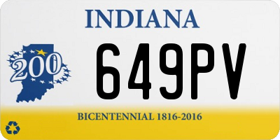 IN license plate 649PV