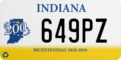 IN license plate 649PZ