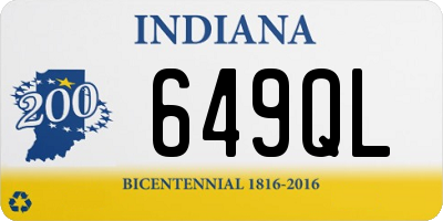 IN license plate 649QL