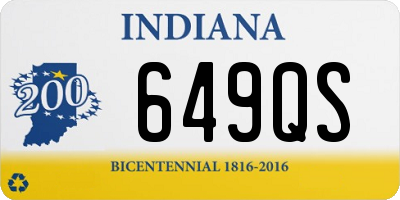 IN license plate 649QS