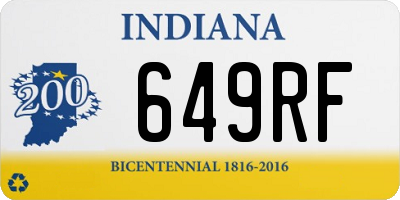 IN license plate 649RF