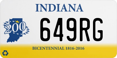 IN license plate 649RG