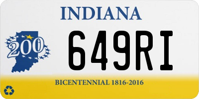 IN license plate 649RI