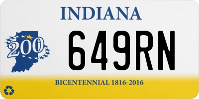 IN license plate 649RN