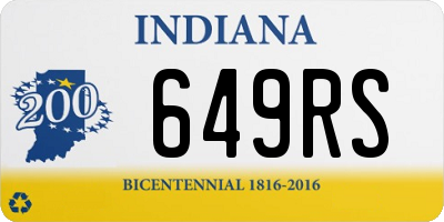 IN license plate 649RS