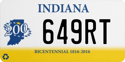 IN license plate 649RT