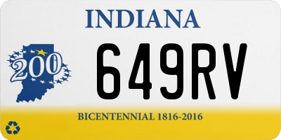 IN license plate 649RV