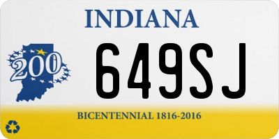 IN license plate 649SJ