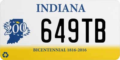 IN license plate 649TB