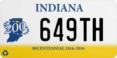 IN license plate 649TH