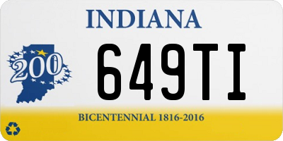 IN license plate 649TI