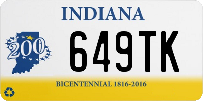 IN license plate 649TK