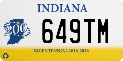 IN license plate 649TM