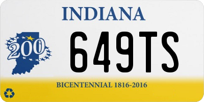 IN license plate 649TS