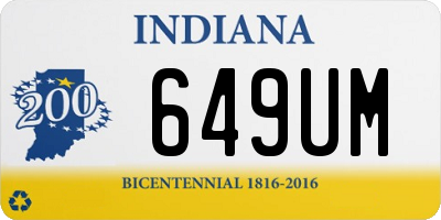 IN license plate 649UM